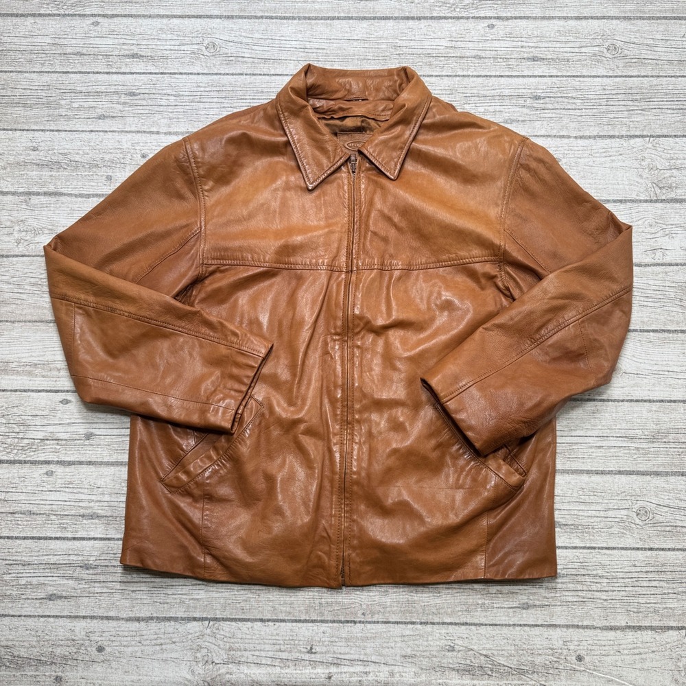 Beardmore Leather Jacket Men's M Brown Insulated Classic Shell Lined Moto Biker